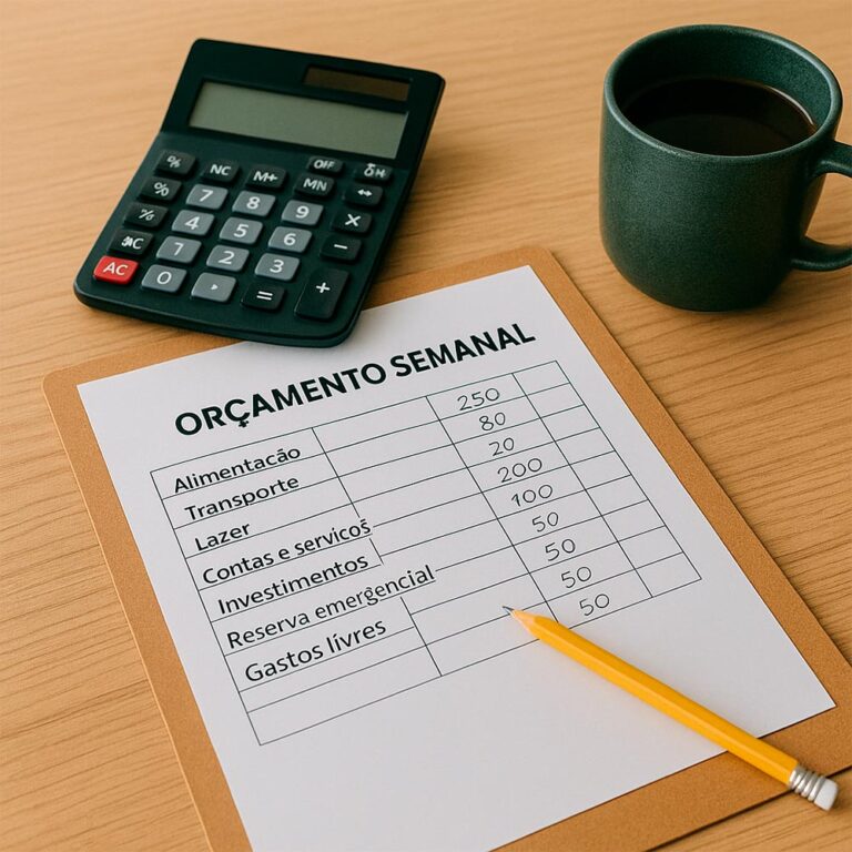 Orçamento Semanal - Dicas de Finanças Online